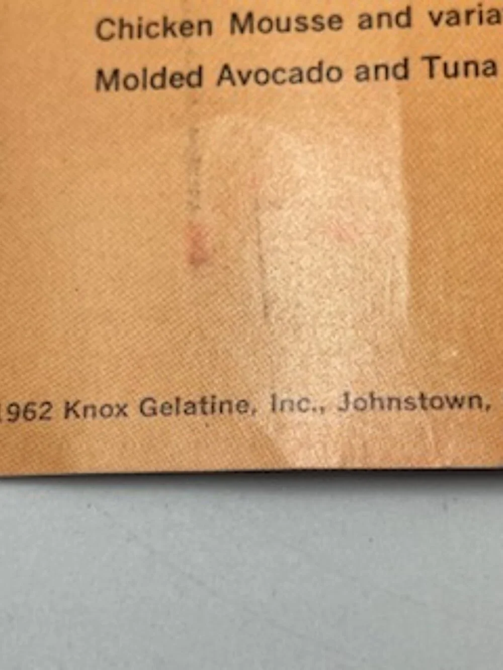 Vintage Knox On-Camera Recipe book from 1962 Gelatin Recipes